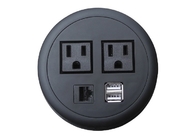 Smart Circular Electrical Outlet , AC Round Electrical Outlet For Conference Table