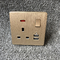 van Brits Contactdoos van de de Muurschakelaar Machts de Onafhankelijke Dubbele USB voor Flat/Huis leverancier